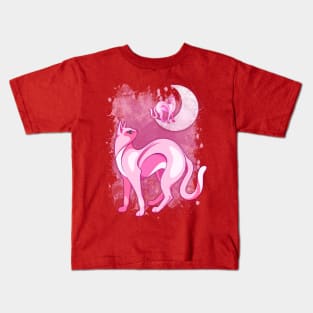 Pink Cat Mood Kids T-Shirt